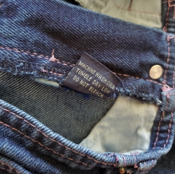 Vintage Angels Low Rise 90's Bootcut Blue Jeans Size 5 Classic Retro Boho Chic - Picture 5 of 12
